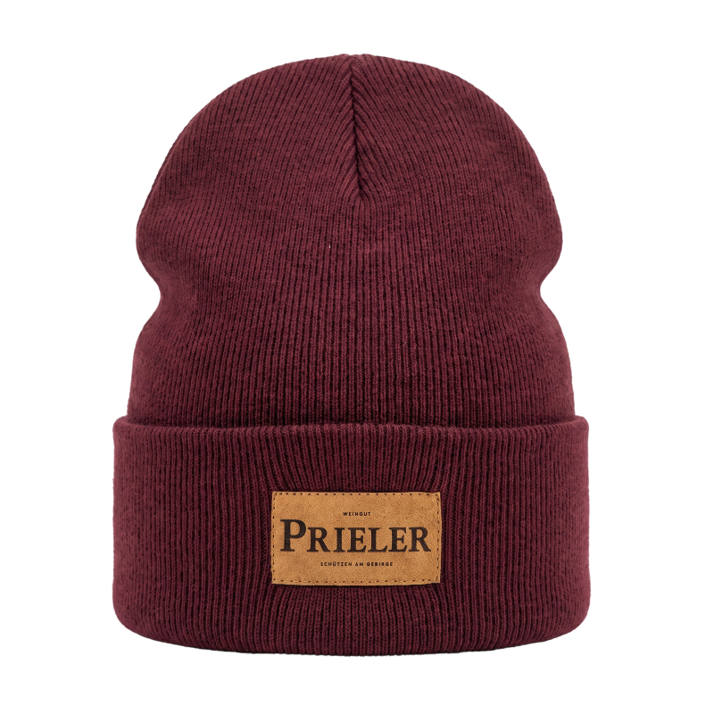 Prieler Haube in Bordeauxrot